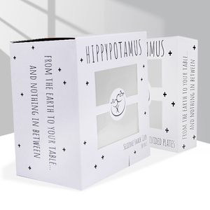 Bán Buôn Tùy Chỉnh Có Thể Tái Chế Trắng Các Tông Sóng Hộp Nhỏ PVC Cửa Sổ Thanh Lịch Bé Giày Hộp Quà Tặng Dập Nổi Vớ Lông - Product Image 6