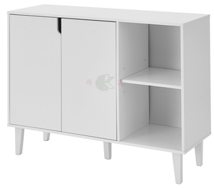 <span class=keywords><strong>Buffet</strong></span> de rangement <span class=keywords><strong>blanc</strong></span> avec 2 portes, 2 étagères, 41,8" L x 15" W x 32,5" H - Product Image 1