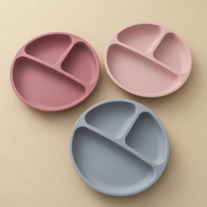 Assiette d'alimentation en silicone pour bébé, bol à forte succion, vaisselle divisée pour tout-petits, récipient alimentaire pour la diversification alimentaire des nourrissons, ensemble de cuisine en gros - Product Image 3