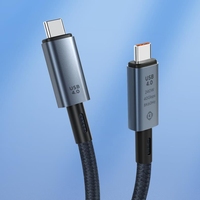 IKATAK USB4.0 240W Kabel USB C Pengisian Cepat dengan Transfer Data 8K 60Hz 40Gbps Kompatibel dengan IPhone17, Mac, IPad, Monitor