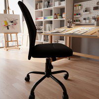 Chaise de bureau ergonomique traditionnelle pivotante en maille avec dossier ailé réglable en hauteur et fonction de glissement – Très simple et confortable