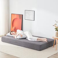 Fauteuil Canapé Moderne Pliable en Mousse à Mémoire de Forme Haute Densité, Compressé Sous Vide, Amovible, pour Salon et Bureau à Domicile