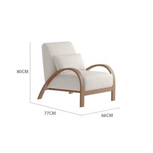 Fauteuil lounge design classique du milieu du siècle, tissu en laine d'agneau, fauteuil de loisirs Bruxelles - Product Image 6