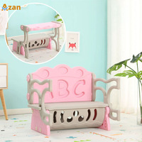 Chaise de bureau transformable multi-positions pour enfants, table d'apprentissage en HDPE avec boîte de rangement, vente en gros, fournitures d'éducation précoce pour bébés