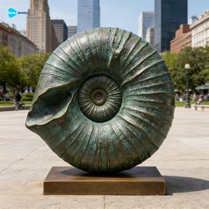 Sculptures d'art abstrait en bronze sur mesure, sculptures de coquillages en bronze pour la décoration intérieure du salon - Product Image 6