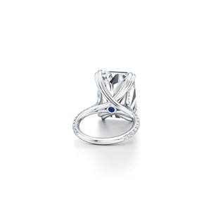 Anillo de Compromiso Radiante de Plata de Ley 925, Anillos Modernos con Baño de Rodio, Oro Amarillo y Oro Rosa, Engaste de Puntas, Alta Calidad - Product Image 1