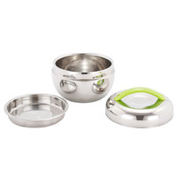 Boîte à lunch en acier inoxydable double couche Cute Eco-Friendly Freshness Conservation 2 compartiments Dual Tier Bento Food