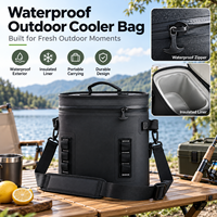 Sac isotherme souple et réutilisable en TPU imperméable, portable, pour le camping, la pêche, les pique-niques, avec bandoulière.