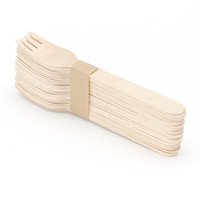Fourchettes à fruits en bois personnalisées jetables biodégradables 100% naturelles