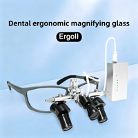 Koaladent HD 4X-6X Class II Dental Surgical Loupes Rechargeable LED Binocular Magnifier with 48 Lamps for Medical Oral Surgery