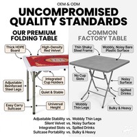 Mesa de Mahjong Portátil Plegable, Mesa de Juego Cuadrada Profesional, Estilo Maletín Ligero para Campamentos, Picnics y Eventos Sociales