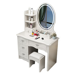 Grande <span class=keywords><strong>commode</strong></span> de luxe miroir de bureau de courtoisie bois <span class=keywords><strong>laqué</strong></span> brillant européen vente en gros pas cher <span class=keywords><strong>blanc</strong></span> chambre meubles hôtels stockage - Product Image 2