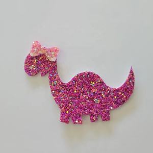 Nouveauté 2026 : Mini pince à cheveux fantaisie en feutre pailleté, motif dinosaure de Pâques, pour filles et enfants - Product Image 5