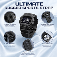 Bracelet de montre connectée en TPU personnalisé, souple, réglable, professionnel, étanche, durable, respirant, bracelet de remplacement, fabricant OEM ODM