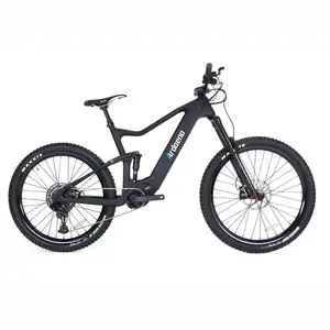 E-bike Mountain 29 Carbon Fiber Rockshox Full Suspension MTB Electric Mid Drive 500W Mountain Electric Bike