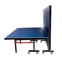 Tables de ping-pong pliantes portables en alliage d'aluminium pour intérieur et extérieur, avec raquettes et filet inclus, table pliante multifonctionnelle