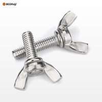 Vis à oreilles en acier inoxydable 201/304, vis papillon, vis à molette M3 M4 M5 M6 M8 M10 M12 6-60mm DIN 316 Métrique à serrage manuel