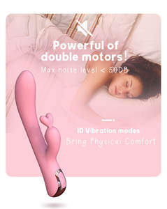 Usb充電クリトリス刺激バニー耳ディルドエロティックおもちゃGスポットプッシーマッサージ紫ウサギバイブレーター女性用 - Product Image 5