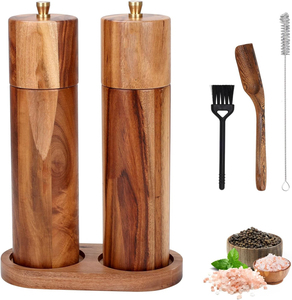Premium Wholesale Acacia Wood <b>Pepper</b> and Salt <b>Grinder</b> Set Manual Salt and <b>Pepper</b> Mill - Product Image 1