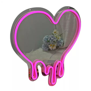 Nhà máy chuyên nghiệp dropshipping màu hồng cho giá rẻ cô dâu neon ánh sáng dấu hiệu trang trí LED Tường gương thiết kế hiện đại USB sạc - Product Image 3