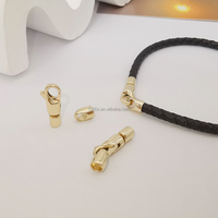 Fermoirs de finition en or véritable 14K pour bracelets, colliers, bijoux, artisanat DIY, cuir, 1000S Jewelry KZ030G