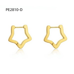 Pendientes de aro Amy Amy Star de acero inoxidable, joyería de moda para mujer, regalo de moda PE2810 - Product Image 3