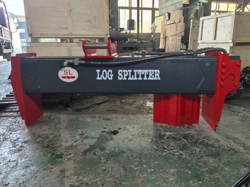 SLN Log Splitter Excavator-Mounted Hydraulic Wood Processor Cab ...