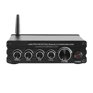 Amplificateur stéréo professionnel VOXFULL TPA3116, récepteur BT 5.0, mini amplificateur de puissance 3 canaux 250W, pour la maison/l'extérieur/le garage/haut-parleurs passifs - Product Image 1