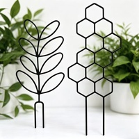 Support de plante grimpante créatif en plastique, motif nid d'abeille et feuille, treillis et cadre de support durable pour plantes en pot de jardin extérieur