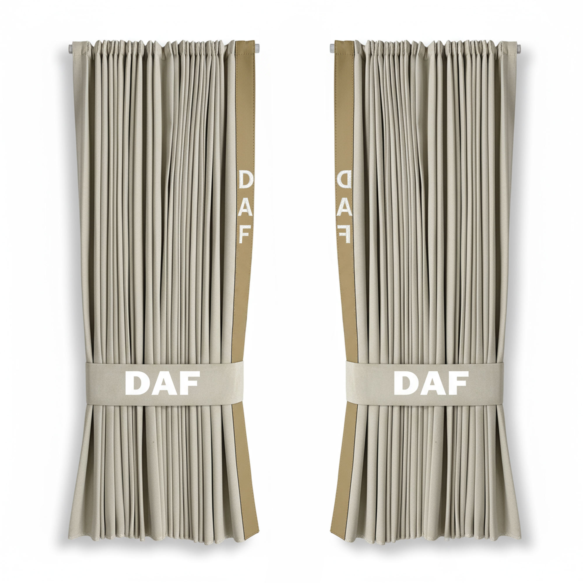 Beige white logo daf