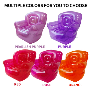 Poltrona Gonfiabile Resistente Multicolore in PVC, Sedia Singola Gonfiabile per Campeggio all'Aperto e Uso Domestico - Product Image 2