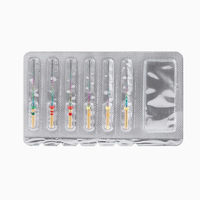 6 pièces de limes rotatives dentaires pour canal radiculaire de 25 mm, activées par la chaleur, à activation thermique Niti Machinery, arc-en-ciel