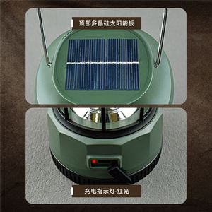 Camping <b>Lantern</b> Led <b>Solar</b> <b>Powered</b> Portable Outdoor Lighting For Tent Use With Dimming Switch Green 100x164.5mm - Product Image 5