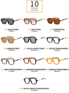 Gafas De Sol cuadradas <span class=keywords><strong>Retro</strong></span> para hombre y mujer, lentes transparentes De lujo Unisex, lentes De Sol rectangulares UV 400 - Product Image 4