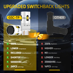 Bombilla LED 3157 de Doble Color con Función Switchback, 28W, Ventilador Integrado, Resistencia, Sin Errores Canbus, 7443 4257, Luz de Señal de Giro, DRL, Luz de Estacionamiento - Product Image 3