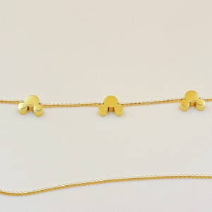 Gioielli raffinati in acciaio inox <span class=keywords><strong>topolino</strong></span> doppio braccialetto da donna oro placcato 18K Charms gioielli in acciaio inox - Product Image 6