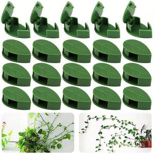 Clips de fixation murale auto-adhésifs pour plantes grimpantes, clips de fixation en forme de feuille pour soutenir les plantes d'intérieur et d'extérieur - Product Image 1