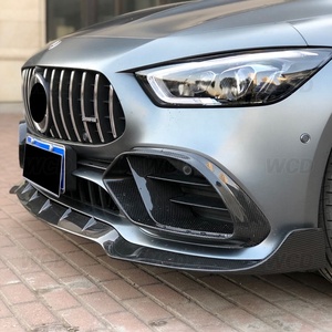 Lèvre avant en Fiber de carbone véritable de Style B pour <span class=keywords><strong>Mercedes</strong></span> Benz <span class=keywords><strong>AMG</strong></span> GT50 GT53 Gt63 Gt63s accessoires de voiture de lèvre de pare-chocs avant - Product Image 3