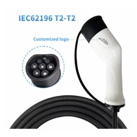Câble de charge pour véhicule électrique IEC 62196-2 T2-T2 Type 2 vers Type 2, 16A, 10m, 5m