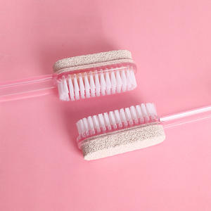 Cepillo de Baño Multifuncional de PS con Mango Largo de 16 cm, con Cerdas de un Lado y Piedra Pómez del Otro, Venta al por Mayor Directa de Fábrica - Product Image 2