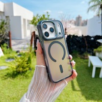 Étui de téléphone magnétique de luxe à dégradé laser pour iPhone 17 16 15 Pro Max, coque scintillante irisée pour Samsung S24 Ultra