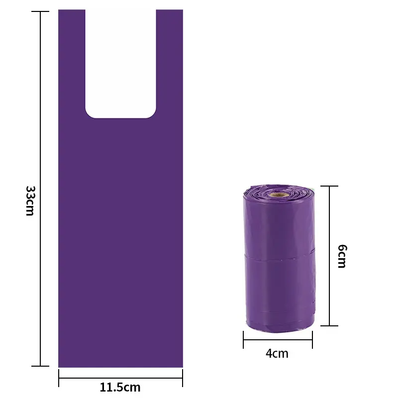 Kantung sampah hewan peliharaan warna dapat terurai kantung pembuangan kotoran stabil Pla jagung kaus serut kantong kotoran Limbah anjing