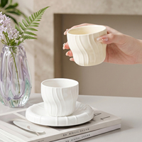 Offre Spéciale Usine : Ensemble Tasses et Soucoupes en Porcelaine 270 ml pour Bureau, Affaires et Thé de l'Après-midi