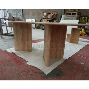 Newstar Natural Oval <strong>Round</strong> Stone Coffee <strong>Tables</strong> Custom Hotel Simple Reception Desk Luxury Home Travertine Marble <strong>Dining</strong> <strong>Table</strong> - Product Image 5