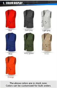 الصيف رقيقة تنفس سترة مريحة الرجال بلا أكمام رخيصة سترة العمل الآمن مصنع مخصص - Product Image 5