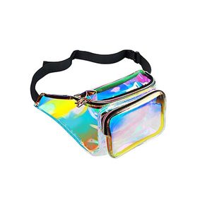 Bolso de Cintura Dorado para Mujer, Color Rosa, con Cierre de Cremallera, Resistente al Agua, Brillante, Holográfico, para Festivales y Viajes - Product Image 5