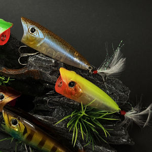 Señuelo de Pesca Popper <span class=keywords><strong>70F</strong></span> RIPPLE 70mm 12.6g, Señuelo Duro de Superficie para Lubina y Lucio, Lanzamiento Largo, Flotante, Proveedores de Pesca - Product Image 5