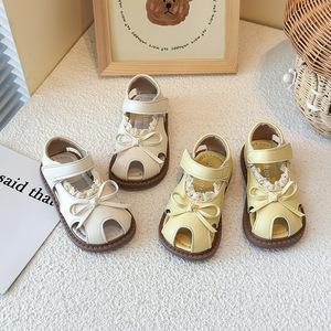 2025 estate <span class=keywords><strong>sandali</strong></span> da <span class=keywords><strong>bambina</strong></span> nuovo stile scarpe da spiaggia a punta morbida Sole per bambini con ciotola e pizzo - Product Image 1