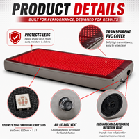 Appareil portable professionnel de luminothérapie rouge 660 nm et chaleur infrarouge gonflable pour le corps entier, soulagement des articulations, usage domestique