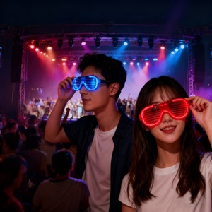 Gafas LED de Plástico Brillantes con Forma de Corazón, Luz Fría Fluorescente, Juguetes Ecológicos para Niños, Suministros para Eventos del Día de San Valentín - Product Image 2